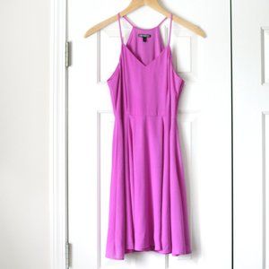 Express orchid, fit and flare sleeveless dress